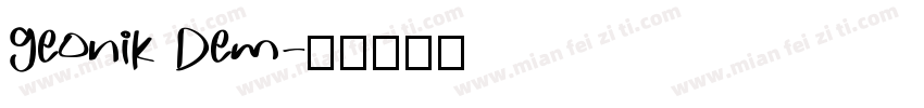 Geonik Dem字体转换